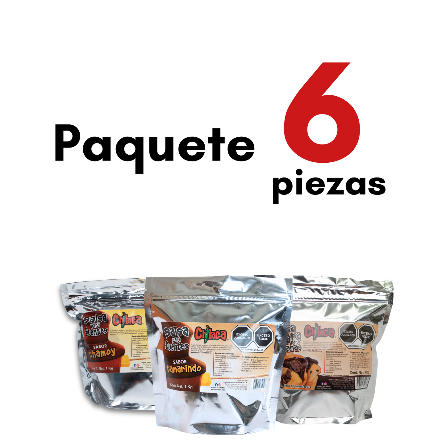 Paquete Salsa 6 piezas