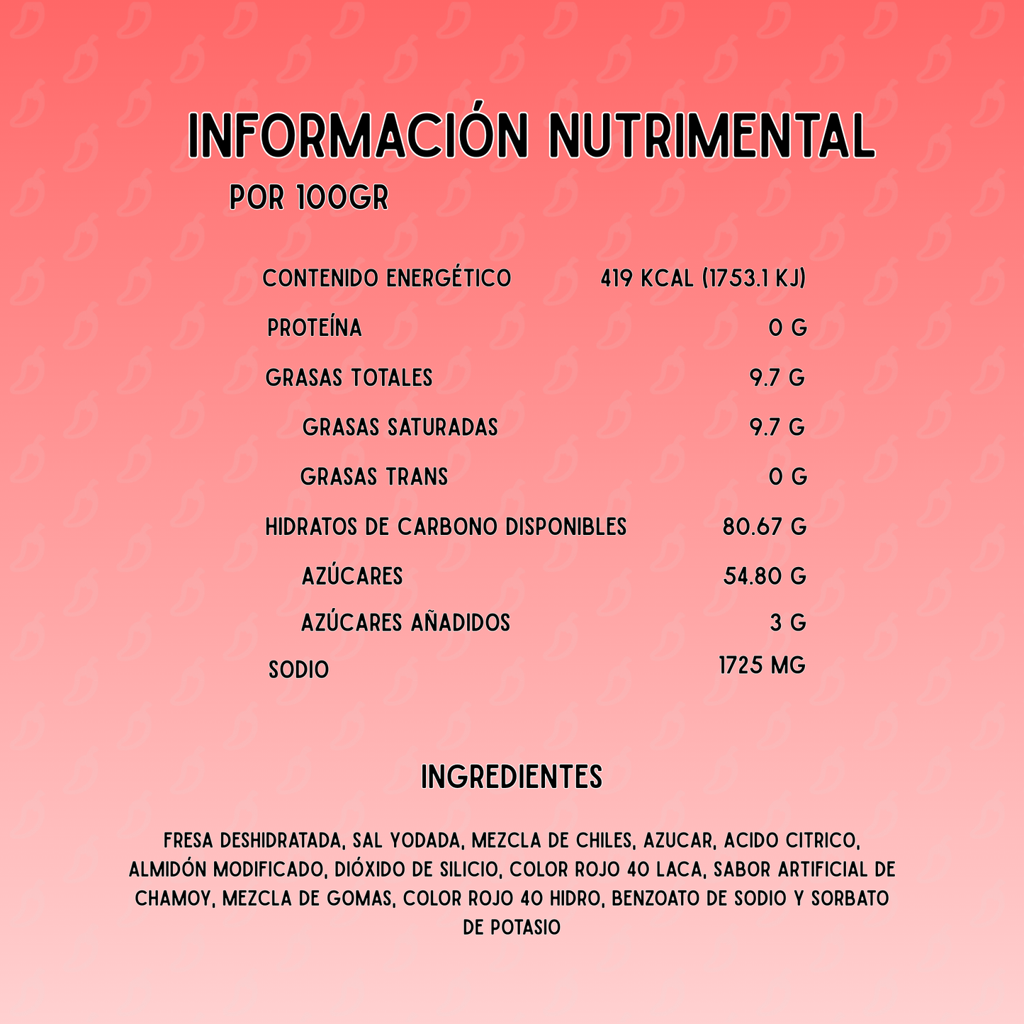 Fresa Natural Enchilada