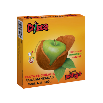 Empaque de pasta para forrar manzanas sabor mango en polvo con enchilacador en polvo Chilaca Chilitos