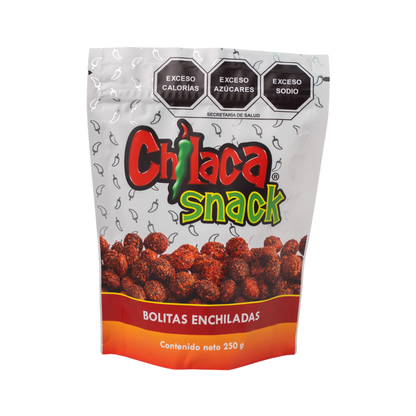 Bolsa de bolitas enchiladas con chamoy artesanal Chilaca Chilitos