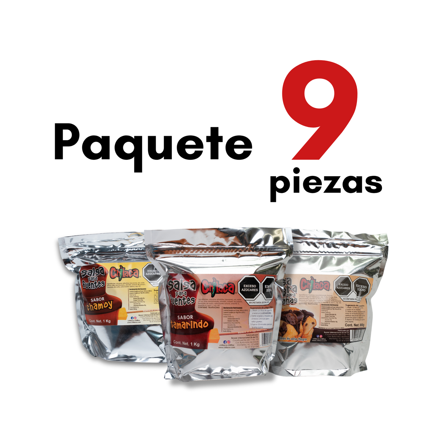 Paquete Salsa 9 Piezas