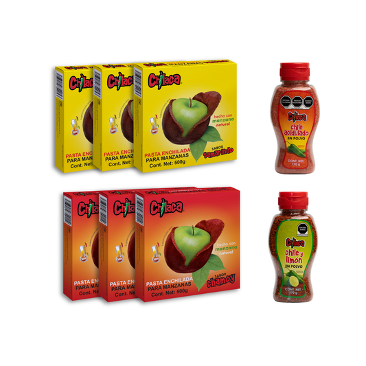 Cobertura para Manzanas Enchiladas - Pasta Chamoy y Tamarindo + Polvos Pulpa Bites | Envío Gratis