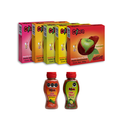 Cobertura para Manzanas Enchiladas - Pasta Enchiladas Sabores + Polvos Pulpa Bites | Envío Gratis
