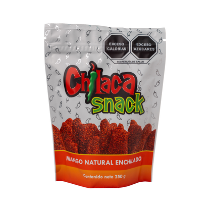 Empaque de mango natural enchilado producto con botanas enchiladas Chilaca Chilitos